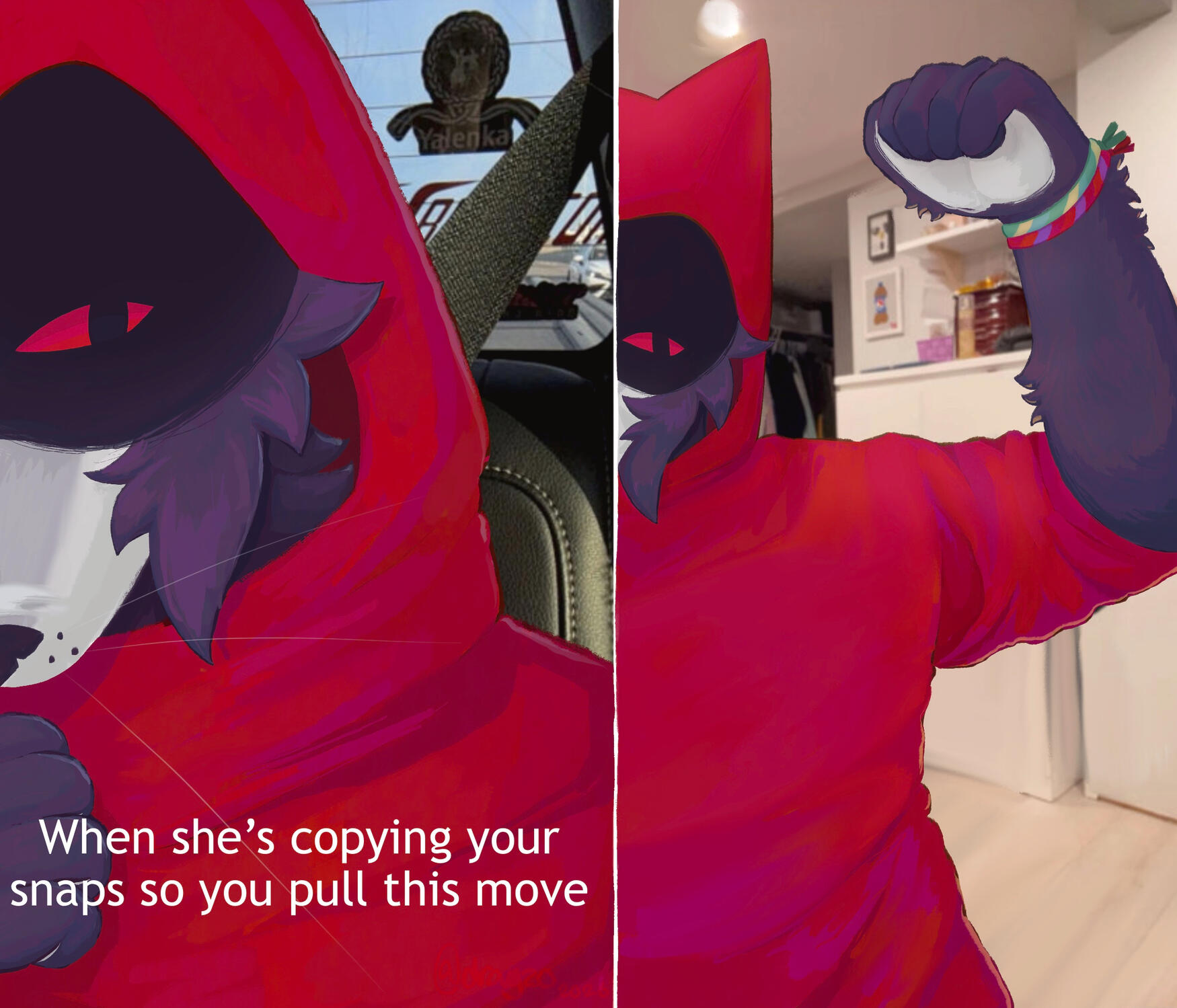 When she’s copying your snaps - D&D character